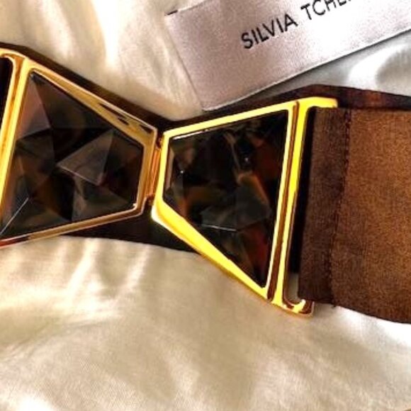 Silvia Tcherassi Damla Tuscan Sunset Degrade-Print Cotton Skirt Whimsical Artsy - Picture 7 of 16